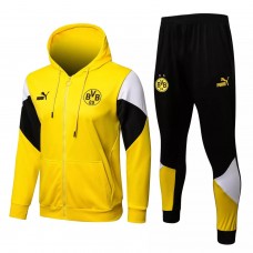BVB Borussia Dortmund Yellow Hooded Presentation Soccer Tracksuit 2021-22 BVB Borussia Dortmund Yellow Hooded Presentation Soccer Tracksuit 2021-22