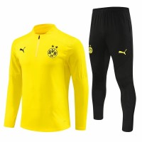 BVB Borussia Dortmund Mens Yellow Training Technical Soccer Tracksuit 2024-25