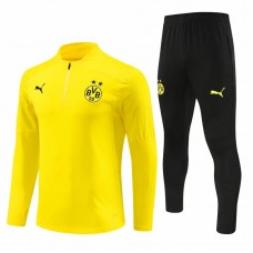 BVB Borussia Dortmund Mens Yellow Training Technical Soccer Tracksuit 2024-25