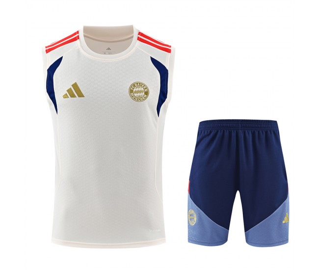 Bayern Munich Adult White Training Sleeveless Football Kit 2026-27