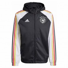 Germany DNA Black Windbreaker Soccer Jacket 2023-24 Germany DNA Black Windbreaker Soccer Jacket 2023-24