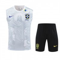 Brazil Adult Pre Match Sleeveless Soccer Kit 2025-26