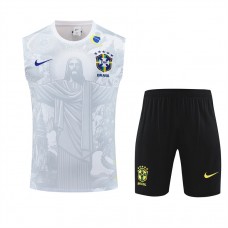 Brazil Adult Pre Match Sleeveless Soccer Kit 2025-26
