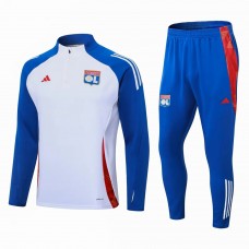Olympique Lyonnais White Training Technical Soccer Tracksuit 2024-25