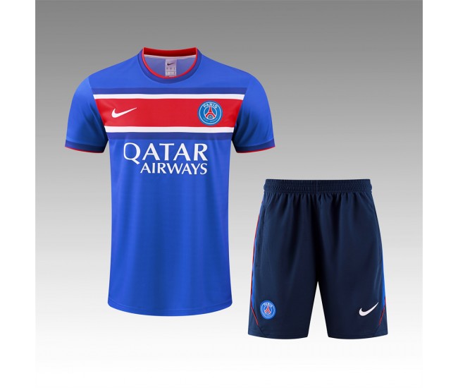 Paris Saint-Germain Mens Pre Match Blue Training Soccer Kit 2026-27