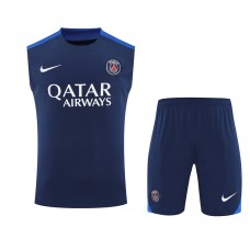 Paris Saint-Germain Mens Pre Match Navy Sleeveless Training Kit 2025-26 Paris Saint-Germain Mens Pre Match Navy Sleeveless Training Kit 2025-26
