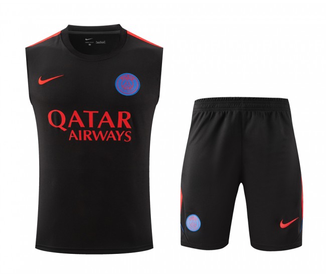 Paris Saint Germain Strike Black Sleeveless Training Kit 2026-27