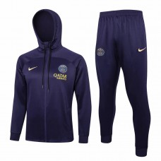 PSG Navy Hooded Presentation Soccer Tracksuit 2023-24 PSG Navy Hooded Presentation Soccer Tracksuit 2023-24