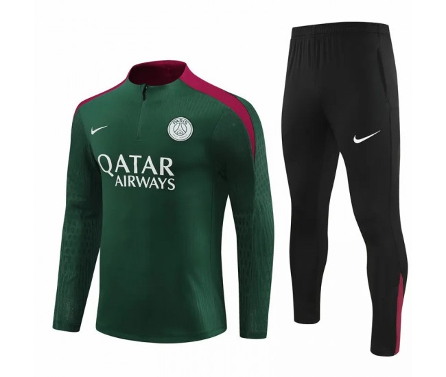PSG Green Training Technical Soccer Tracksuit 2024-25