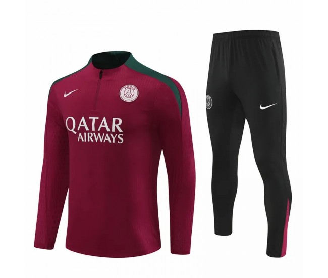 PSG Red Training Technical Soccer Tracksuit 2024-25