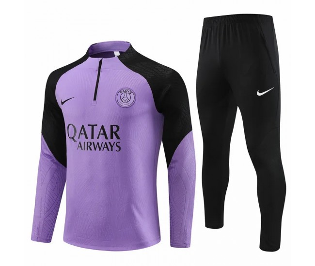PSG Purple Training Technical Soccer Tracksuit 2023-24