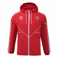 Arsenal Mens Red Windbreaker Soccer Jacket 2024-25