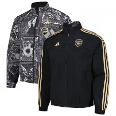 Arsenal Mens Ian Wright Anthem Reversible Full-Zip Soccer Jacket 2023-24 Arsenal Mens Ian Wright Anthem Reversible Full-Zip Soccer Jacket 2023-24