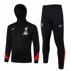 Liverpool FC Black Training Hooded Presentation Soccer Tracksuit 2024-25 Liverpool FC Black Training Hooded Presentation Soccer Tracksuit 2024-25