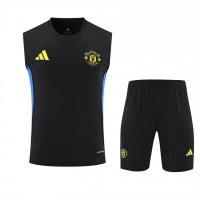 Manchester United Adult Pre Match Black Training Sleeveless Kit 2025-26