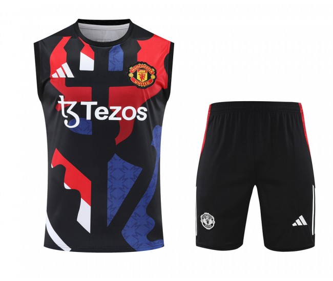 Manchester United Adult Pre Match Sleeveless Soccer Kit 2024-25