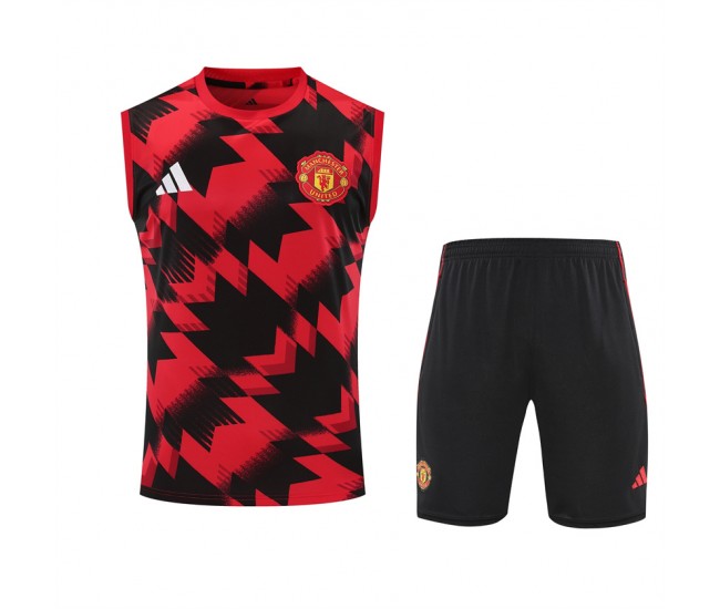 Manchester United Mens Pre Match Sleeveless Soccer Kit 2025-26