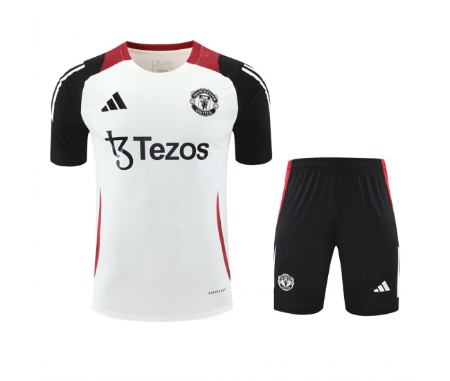 Manchester United Adult Off White Training Soccer Kit 2024-25
