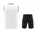 Manchester United Adult Off White Training Sleeveless Soccer Kit 2024-25