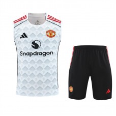 Manchester United Adult White Training Sleeveless Kit 2025-26 Manchester United Adult White Training Sleeveless Kit 2025-26