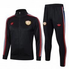 Manchester United Black Training Presentation Soccer Tracksuit 2024-25 Manchester United Black Training Presentation Soccer Tracksuit 2024-25