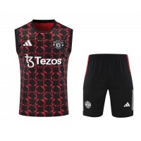 Manchester United Adult Pre Match Training Sleeveless Soccer Kit 2024-25