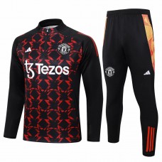 Manchester United Black Training Technical Soccer Tracksuit 2024-25 Manchester United Black Training Technical Soccer Tracksuit 2024-25