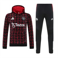 Manchester United FC Adult Pre Match Training Hooded Sweat Soccer Tracksuit 2024-25
