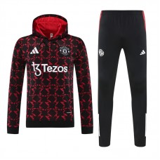 Manchester United FC Adult Pre Match Training Hooded Sweat Soccer Tracksuit 2024-25 Manchester United FC Adult Pre Match Training Hooded Sweat Soccer Tracksuit 2024-25