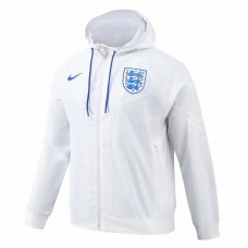 England Mens Hooded Windbreaker Soccer Jacket 2024-25