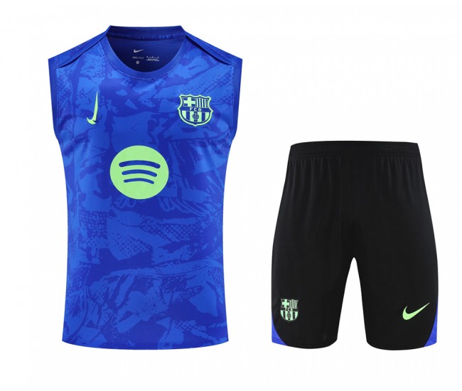 FC Barcelona Adult Pre Match Sleeveless Soccer Kit 2024-25