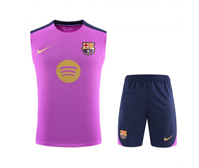 FC Barcelona Adult Training Sleeveless Soccer Kit 2024-25