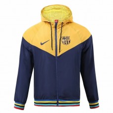 FC Barcelona Mens Windrunner Full Zip Hooded Soccer Jacket 2023-24 FC Barcelona Mens Windrunner Full Zip Hooded Soccer Jacket 2023-24