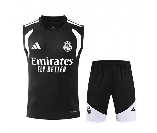 Real Madrid Adult Pre Match Sleeveless Black Soccer Kit 2026-27