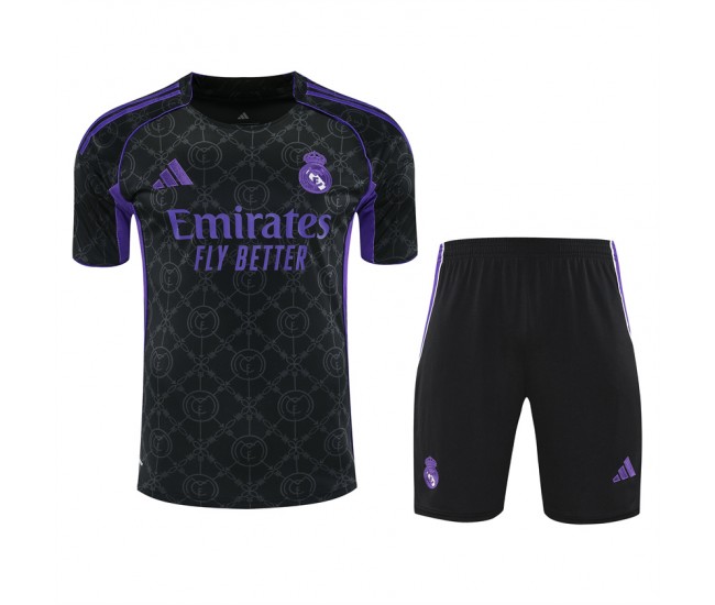Real Madrid Adult Pre Match Black Training Kit 2025-26