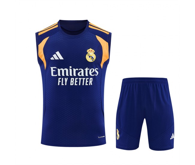 Real Madrid Adult Pre Match Sleeveless Navy Soccer Kit 2026-27