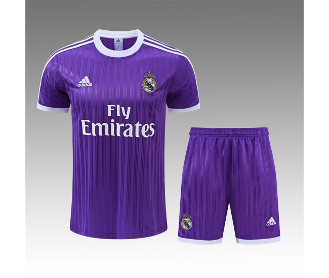 Real Madrid Adult Pre Match Purple Soccer Kit 2026-27