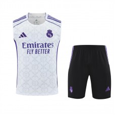 Real Madrid Mens Adult White Sleeveless Kit 2025-26 Real Madrid Mens Adult White Sleeveless Kit 2025-26