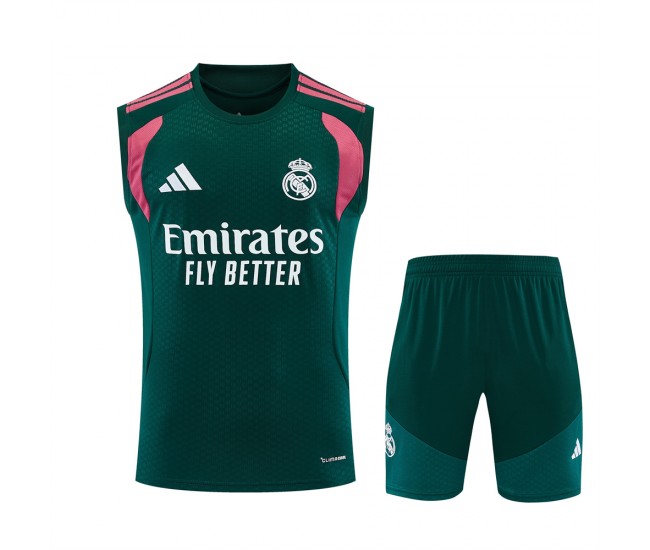 Real Madrid Adult Pre Match Sleeveless Green Soccer Kit 2026-27