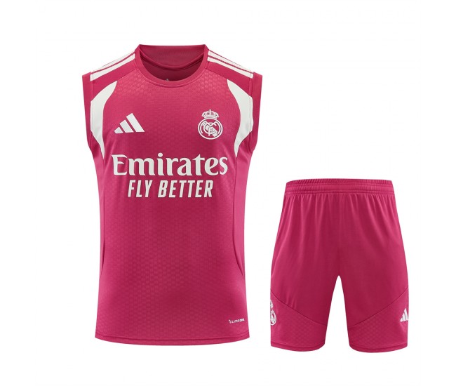 Real Madrid Adult Pre Match Sleeveless Red Soccer Kit 2026-27