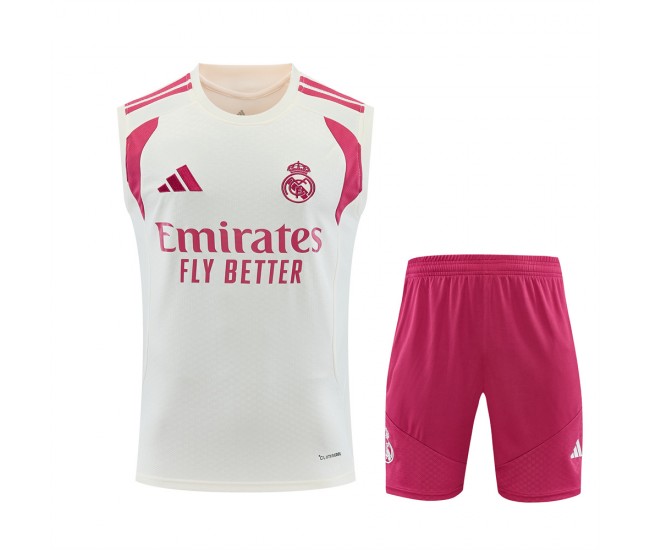 Real Madrid Adult Strike Sleeveless White Soccer Kit 2026-27