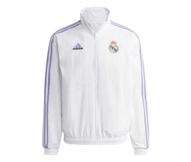 Real Madrid Mens Anthem Reversible Soccer Jacket 2023-24