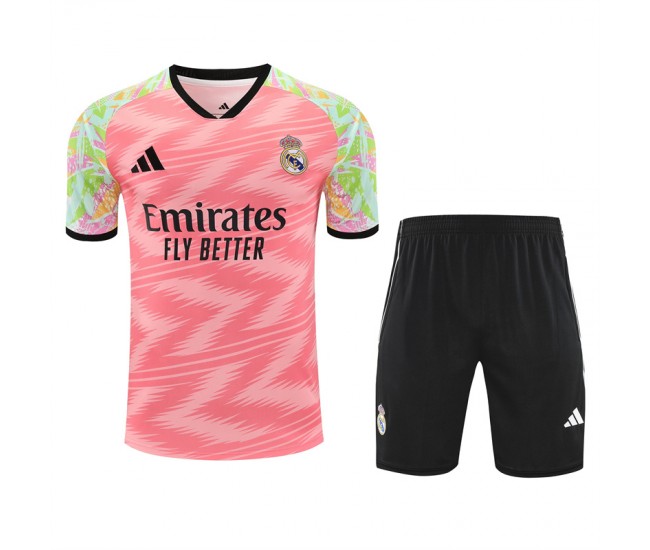 Real Madrid Mens Pre Match Red Soccer Training Kit 2025-26