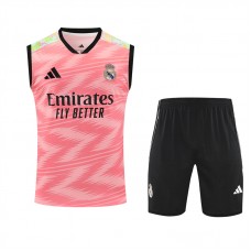 Real Madrid Mens Pre Match Sleeveless Red Soccer Kit 2025-26 Real Madrid Mens Pre Match Sleeveless Red Soccer Kit 2025-26