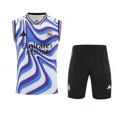 Real Madrid Mens Warm Up Sleeveless Training Soccer Kit 2025-26 Real Madrid Mens Warm Up Sleeveless Training Soccer Kit 2025-26