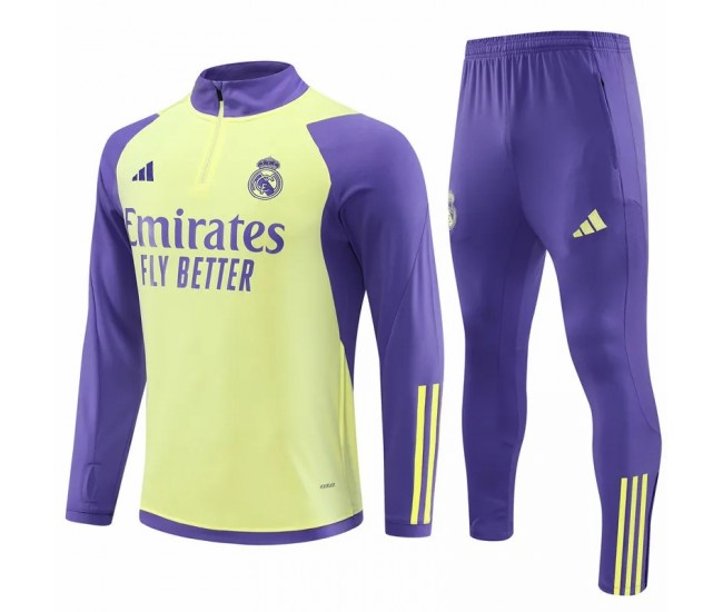 Real Madrid Purple Training Technical Soccer Tracksuit 2023-24