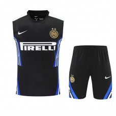 Inter Milan Adult Training Sleeveless Black Soccer Kit 2025-26
