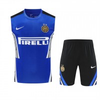 Inter Milan Adult Training Sleeveless Blue Soccer Kit 2025-26