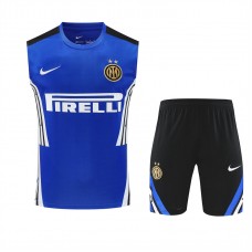 Inter Milan Adult Training Sleeveless Blue Soccer Kit 2025-26