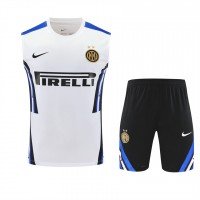 Inter Milan Adult Training Sleeveless White Soccer Kit 2025-26